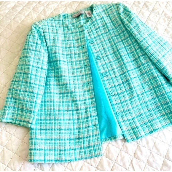Turquoise Blazer- Size 10P - Picture 1 of 5